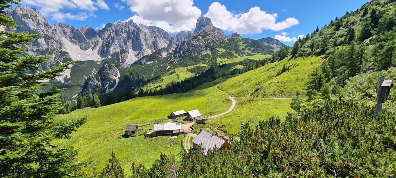 アンベルク・イム・ランマータールAlpenhaus Donnerkogelアパートメント エクステリア 写真